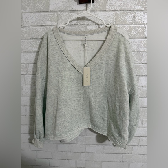 Altar’d State Heather Gray Calm Form Fleece Pullover - Picture 5 of 6